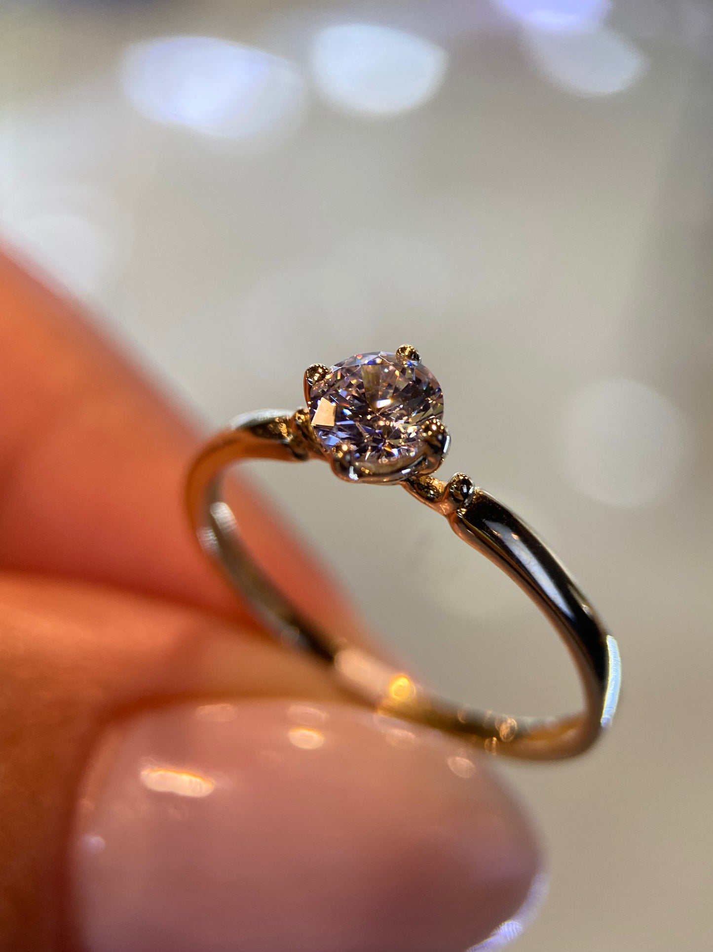 Anillo de compromiso en oro