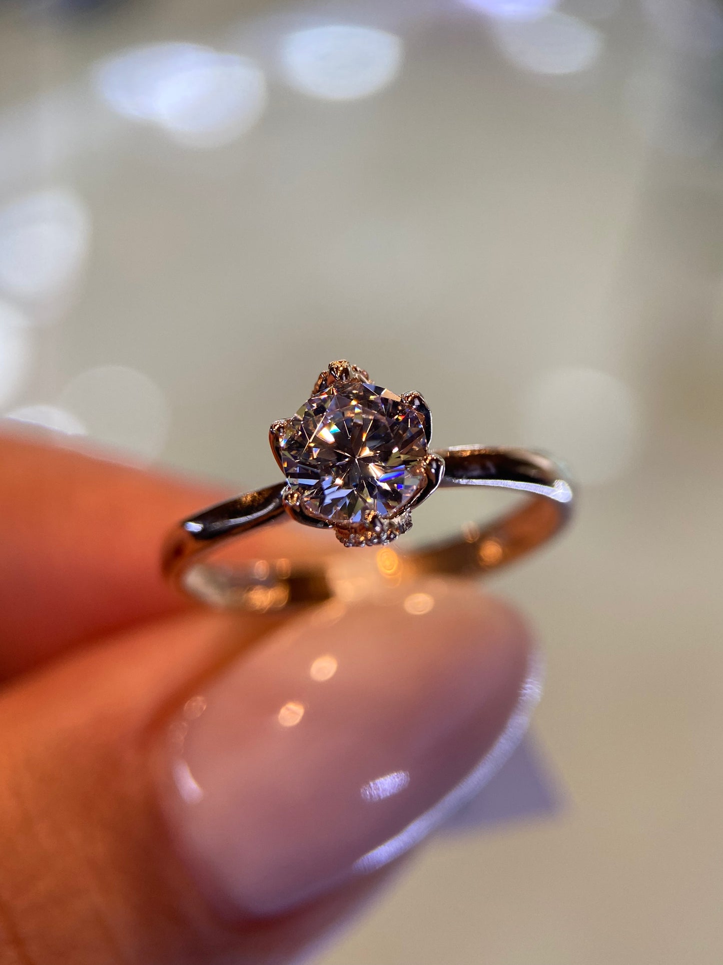 Anillo de compromiso en oro