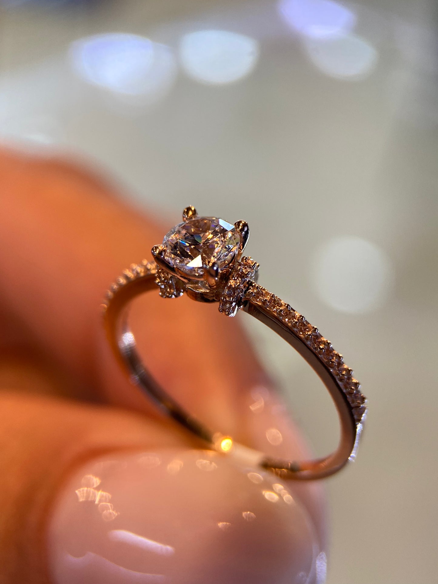 Anillo de compromiso en oro