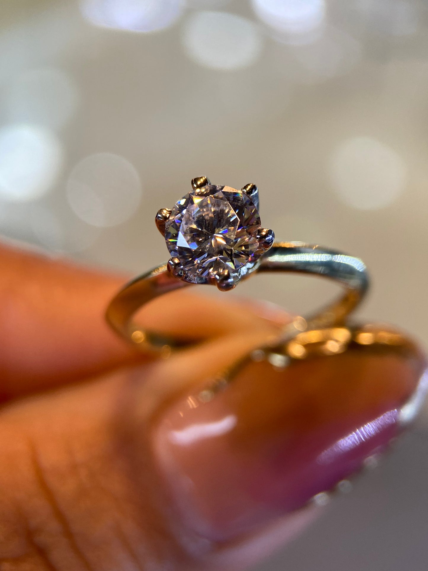 Anillo de compromiso en oro