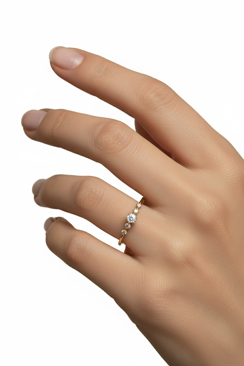 Anillo Ariana en oro 0.10 ct