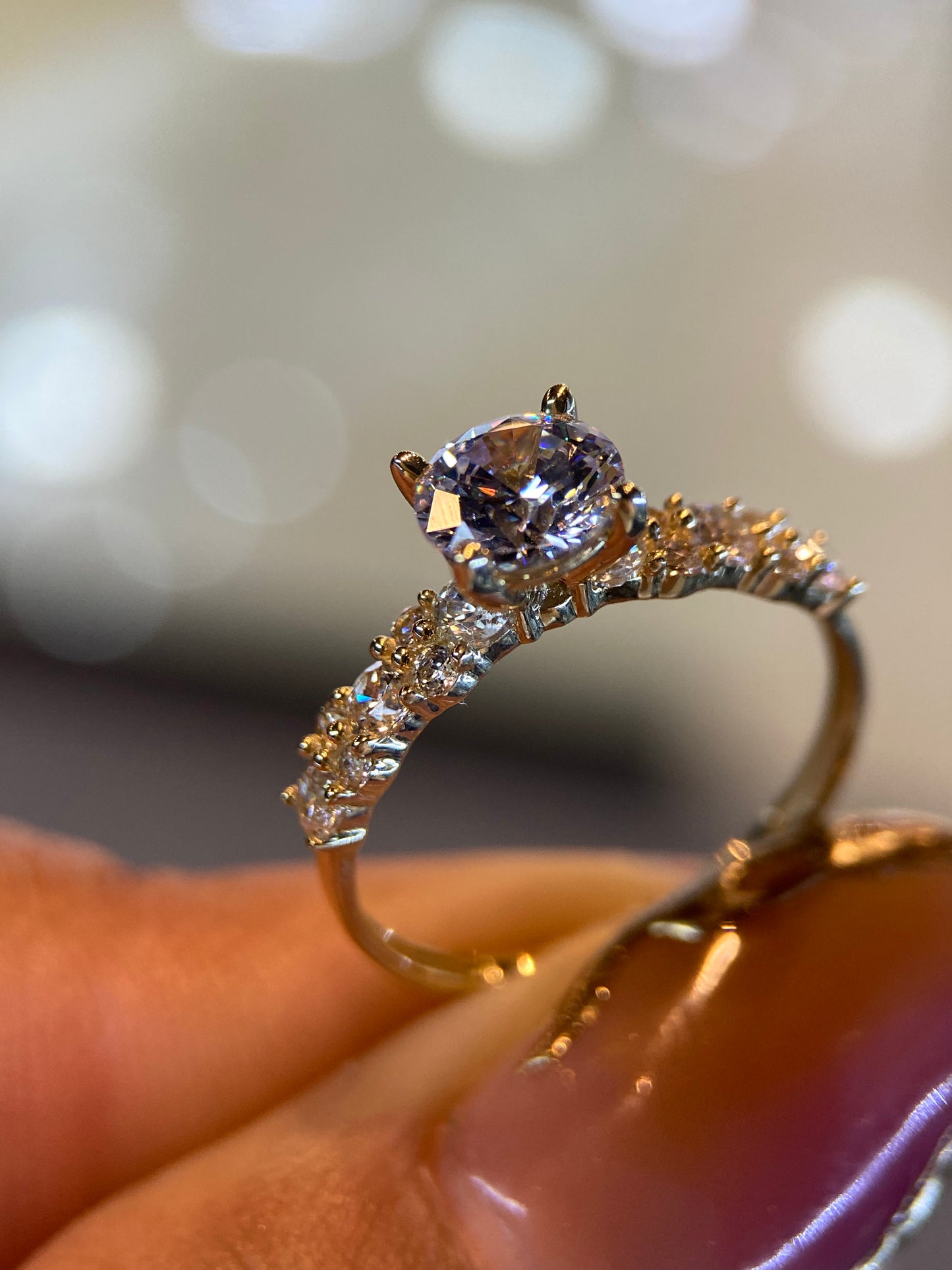 Anillo de compromiso en oro