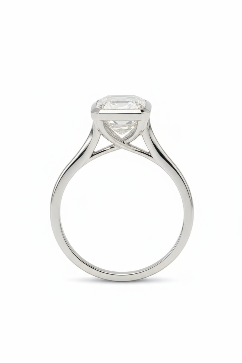 Anillo Anya en oro corte esmeralda 3.00 ct