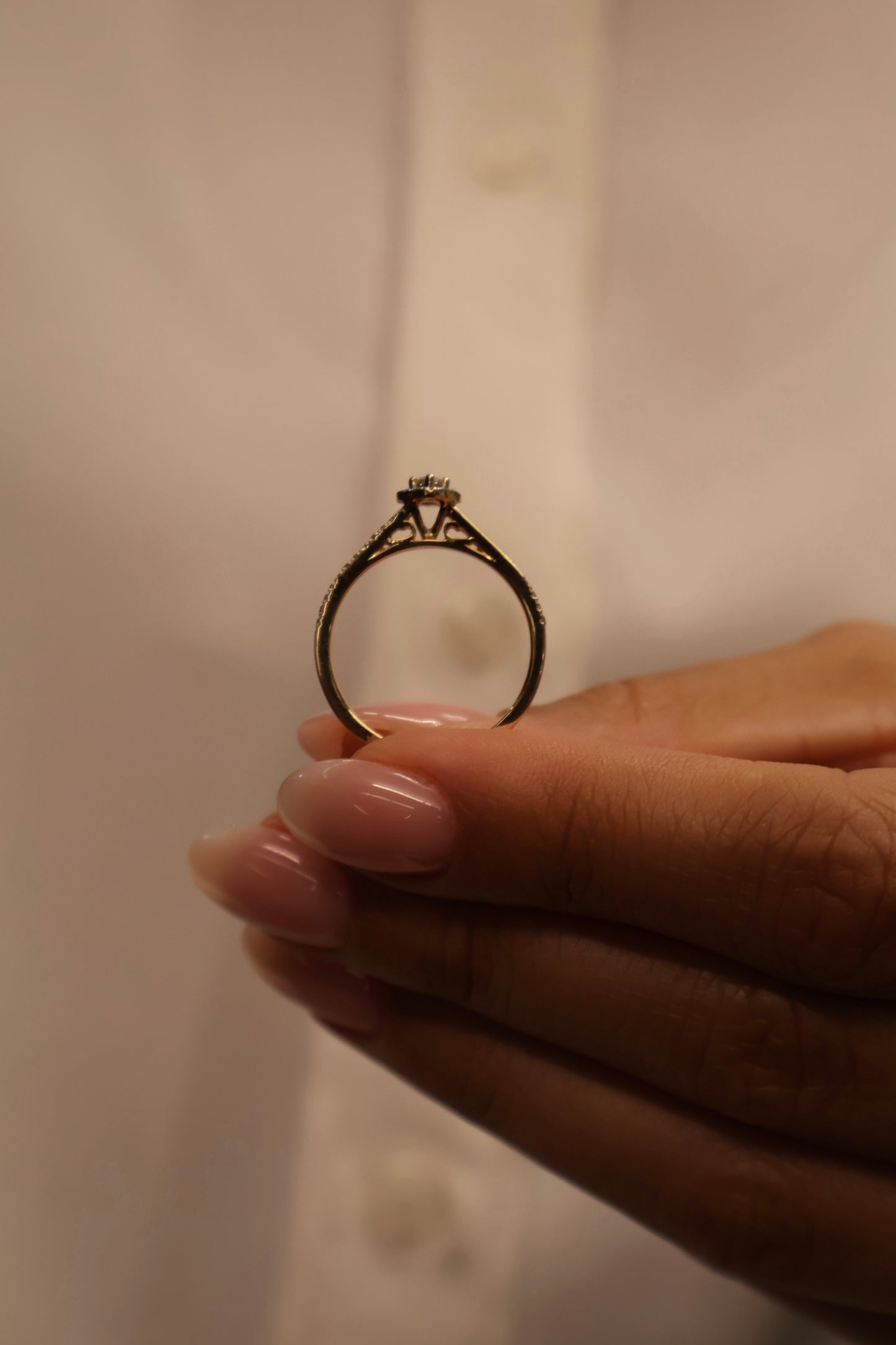 Anillo OF1798 en oro blanco 14k con diamante natural .25cts