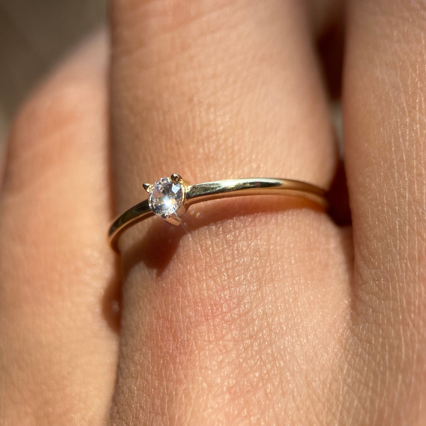 Anillo de compromiso en oro