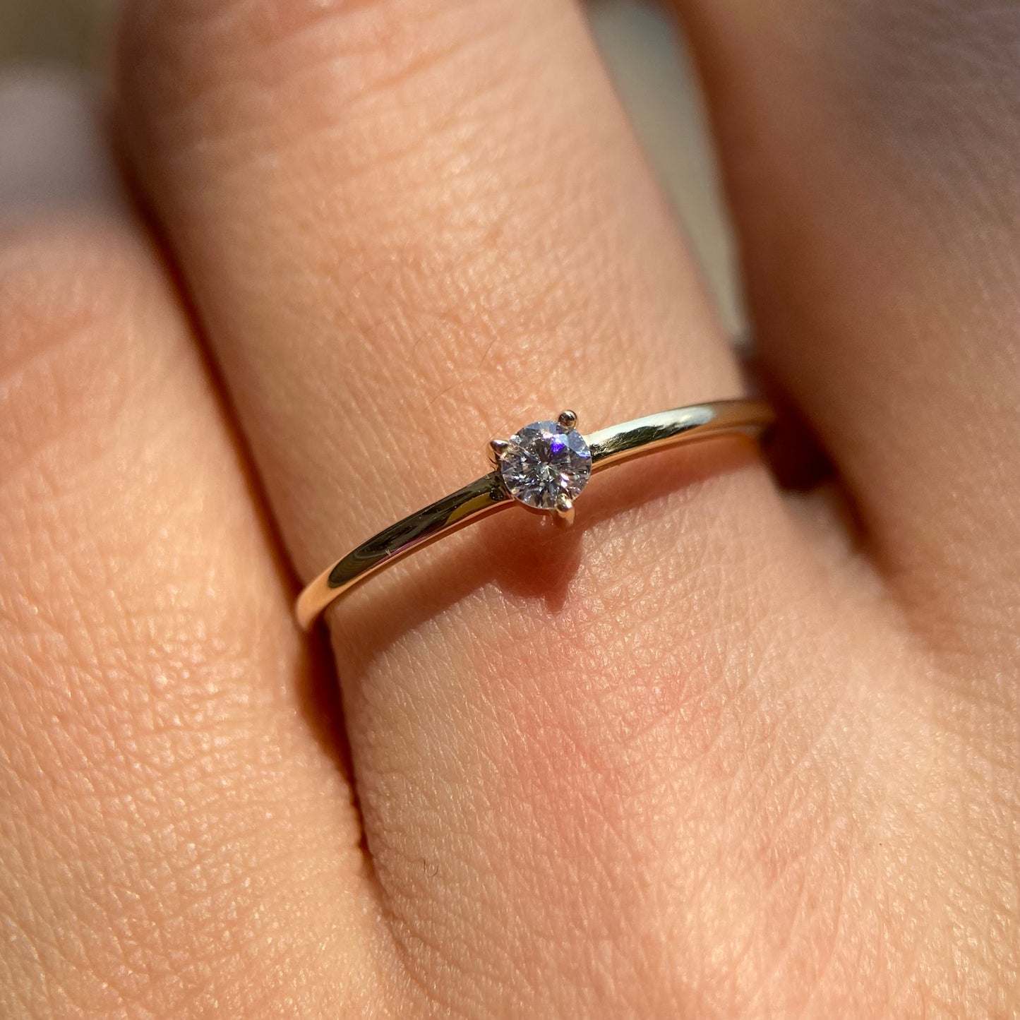 Anillo de compromiso en oro
