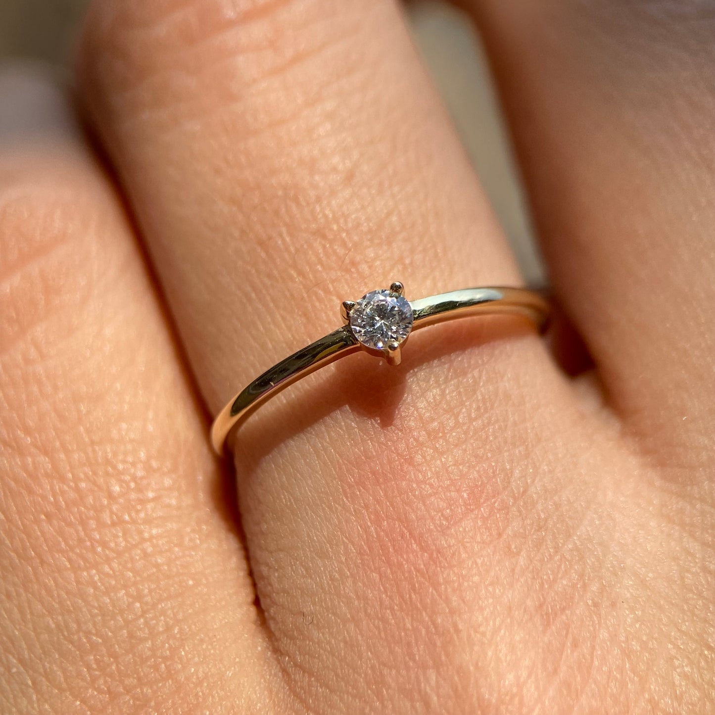 Anillo de compromiso en oro