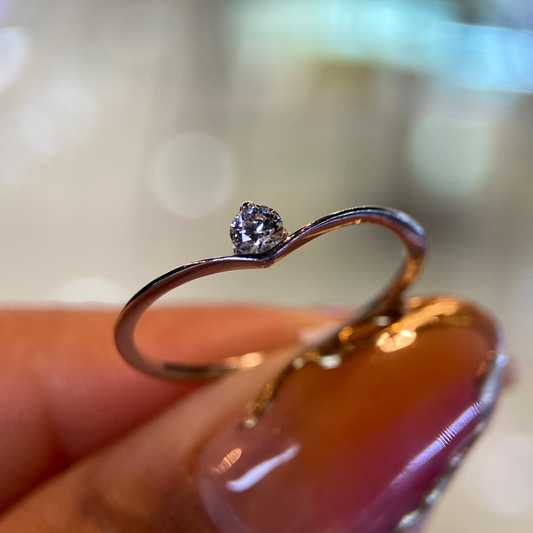 Anillo en Oro Blanco 14K con Circonia Cod: 14198 MAN260