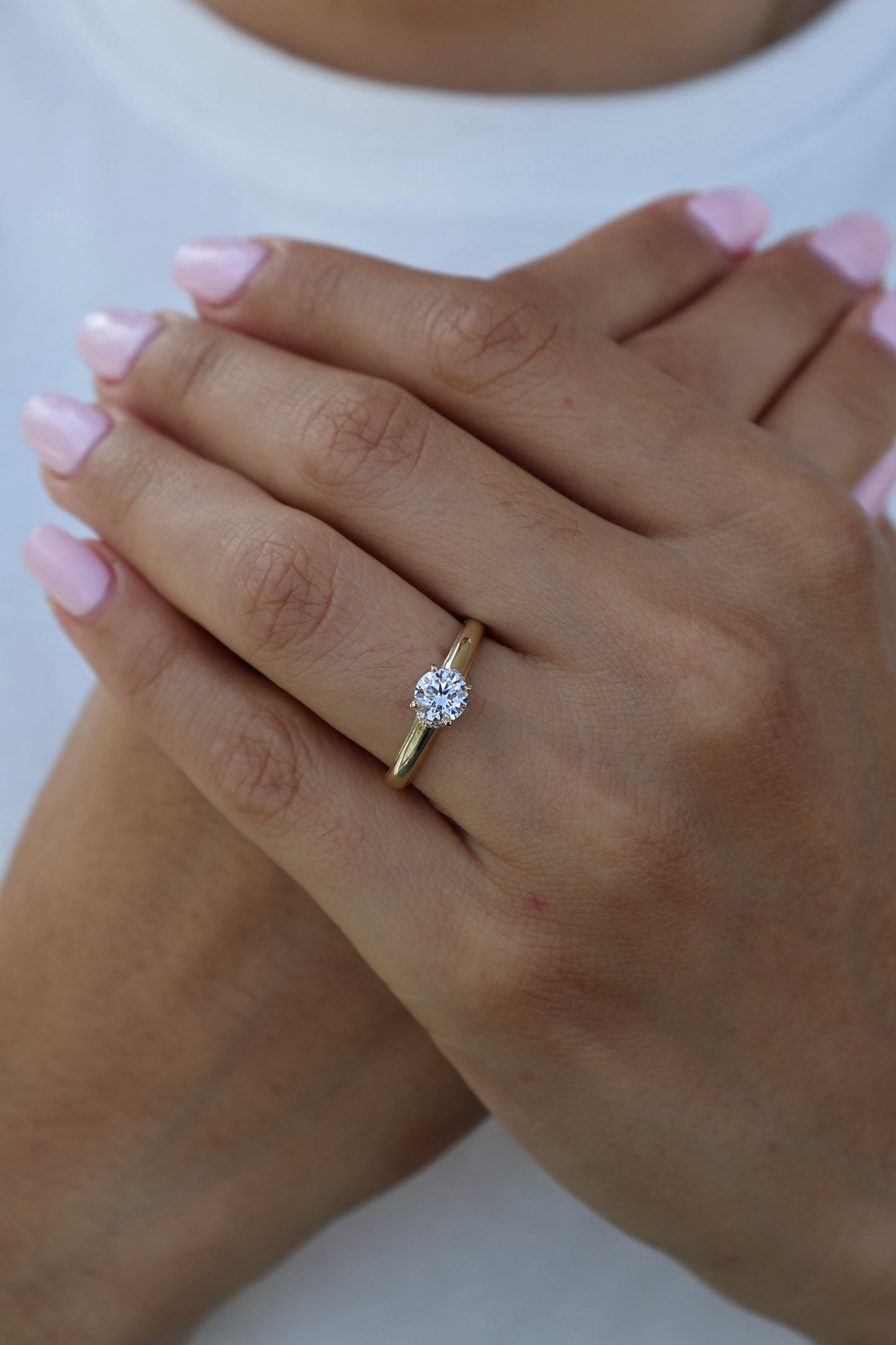 Anillo en Oro Amarillo 14k con Circonia Mod.16001