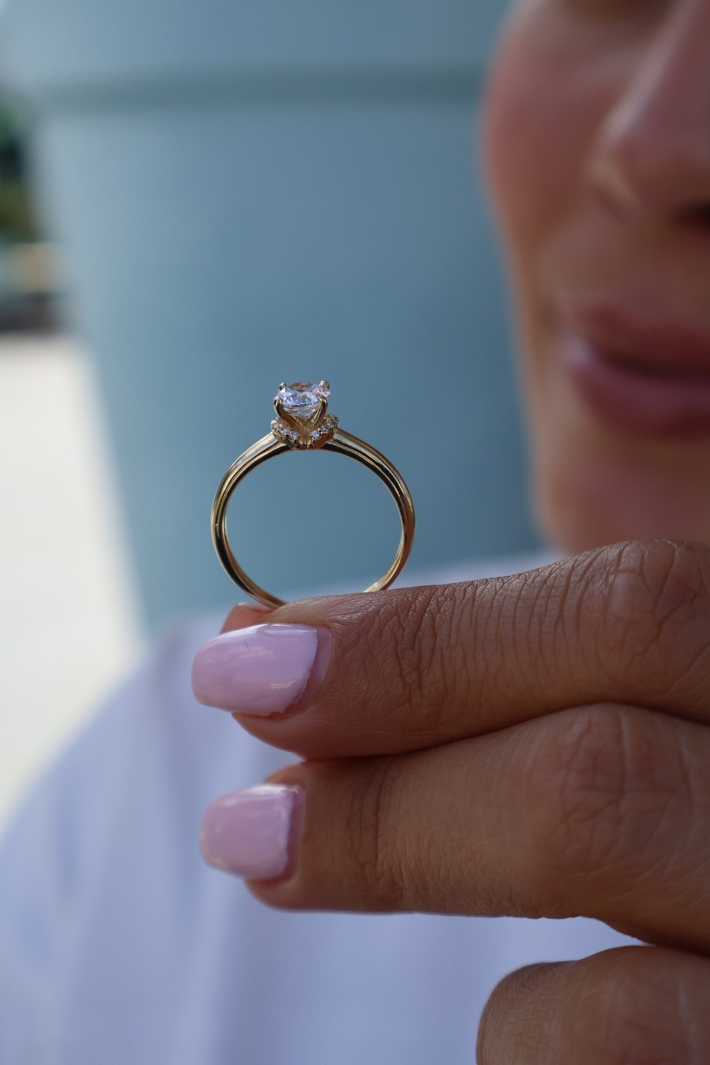 Anillo en Oro Amarillo 14k con Circonia Mod.16001