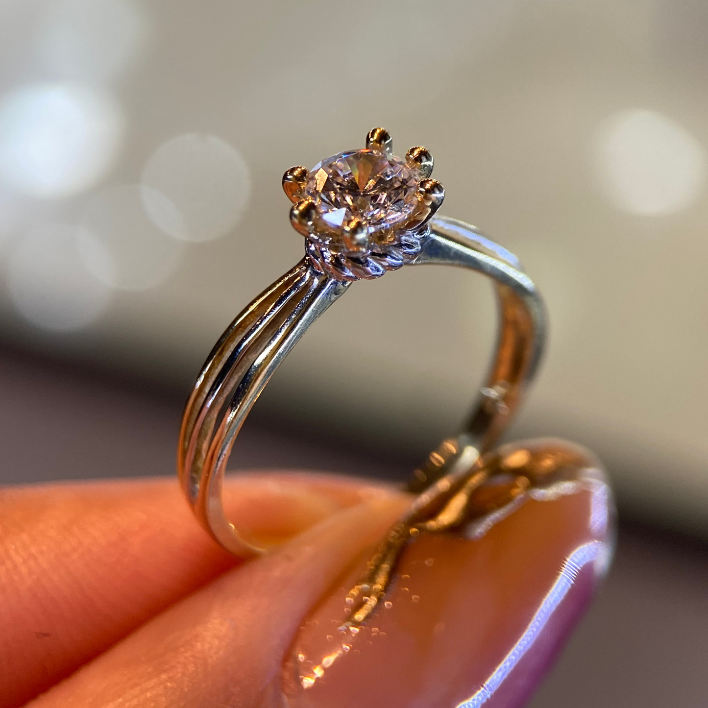 Anillo de compromiso en oro