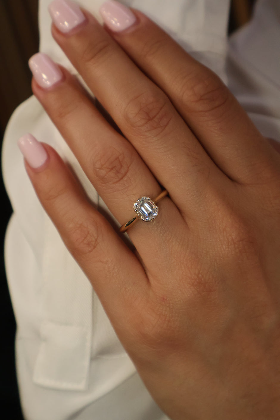 Anillo Lune Oro Amarillo 14K con Diamante de Laboratorio de 1.04ct | IGI