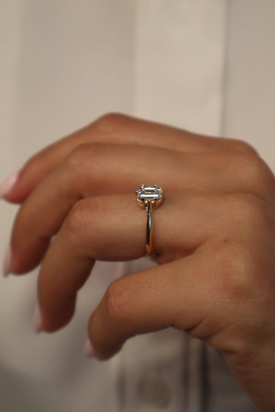 Anillo Lune Oro Amarillo 14K con Diamante de Laboratorio de 1.04ct | IGI