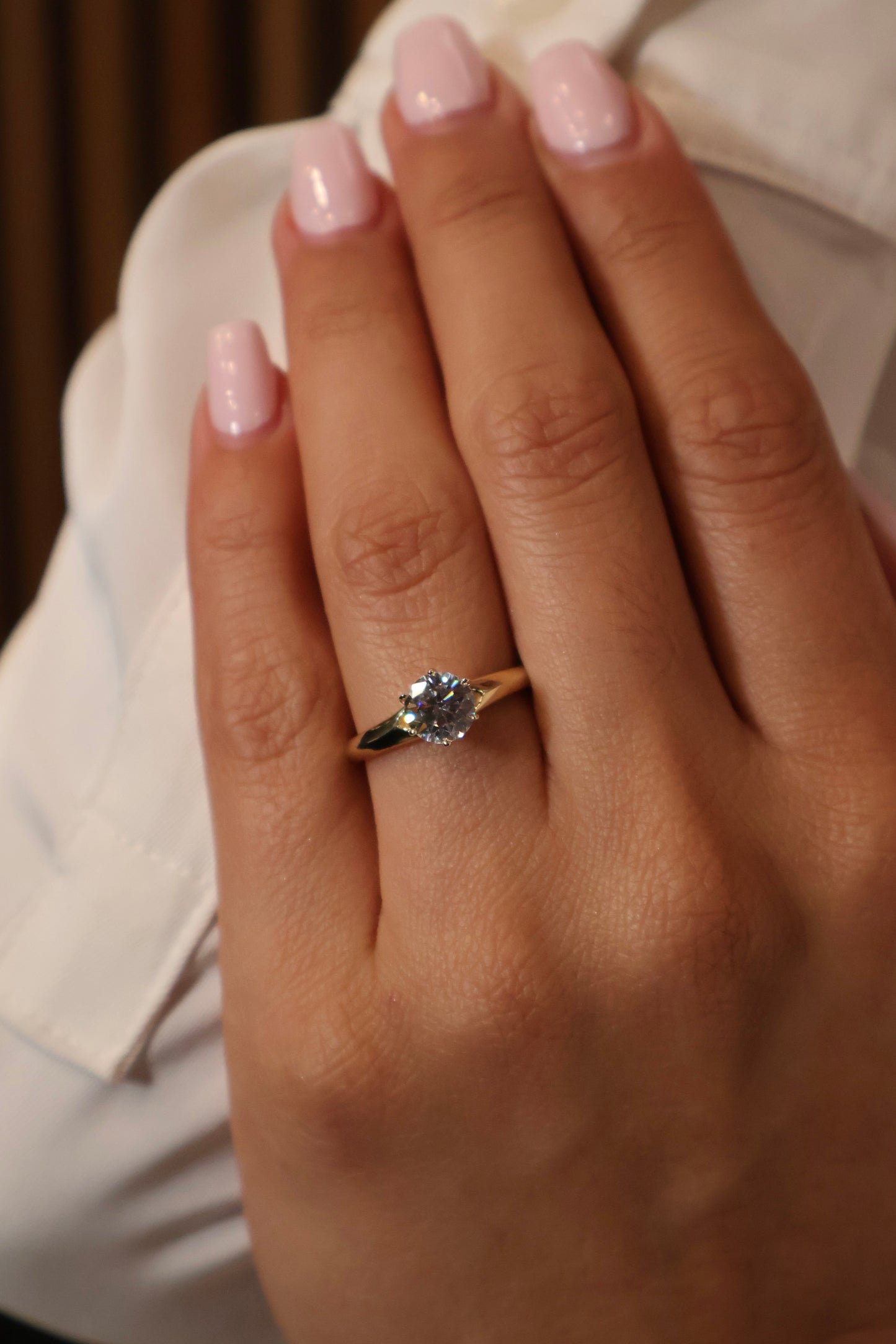Anillo en Oro Amarillo 14k con Circonias  Mod. 16051