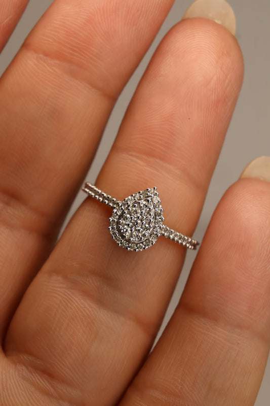 Anillo OF1458 en oro amarillo 14k con diamantes naturales .25 cts