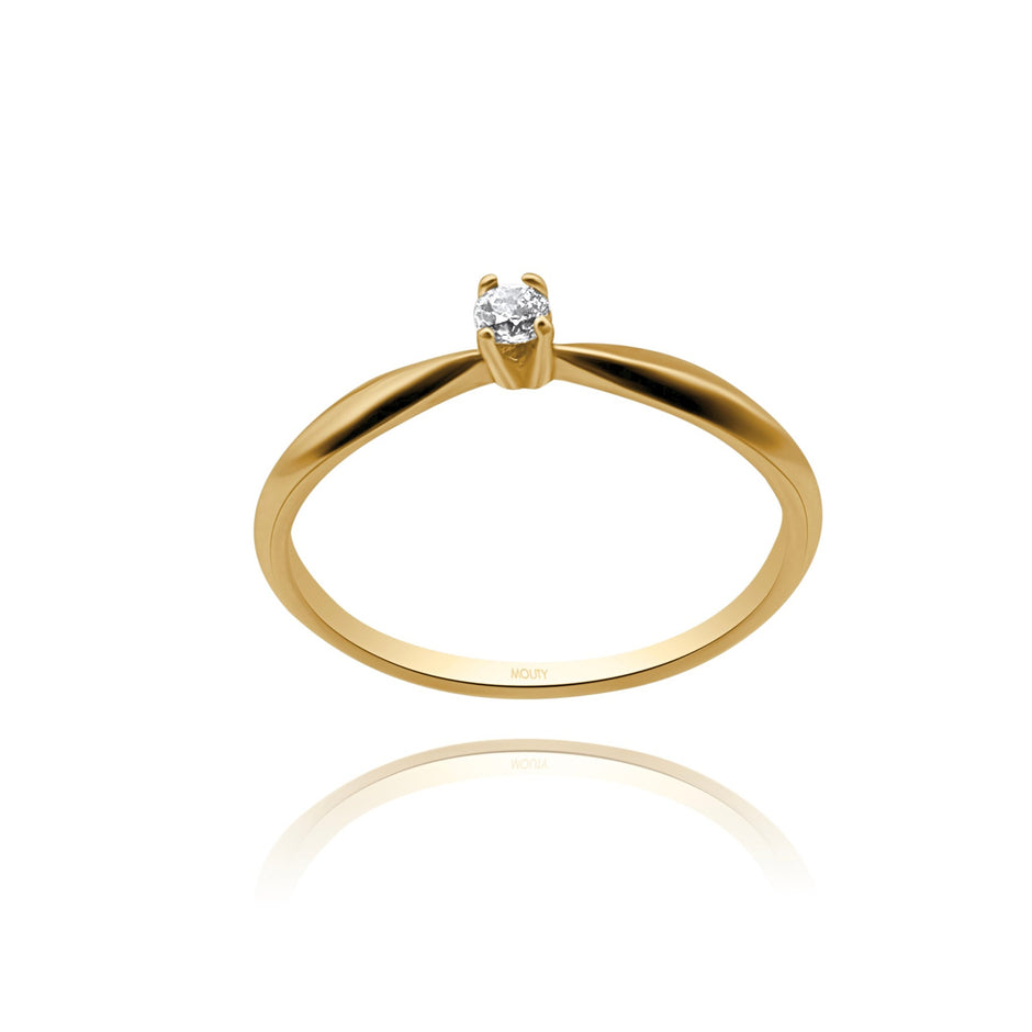 Anillo de compromiso en oro