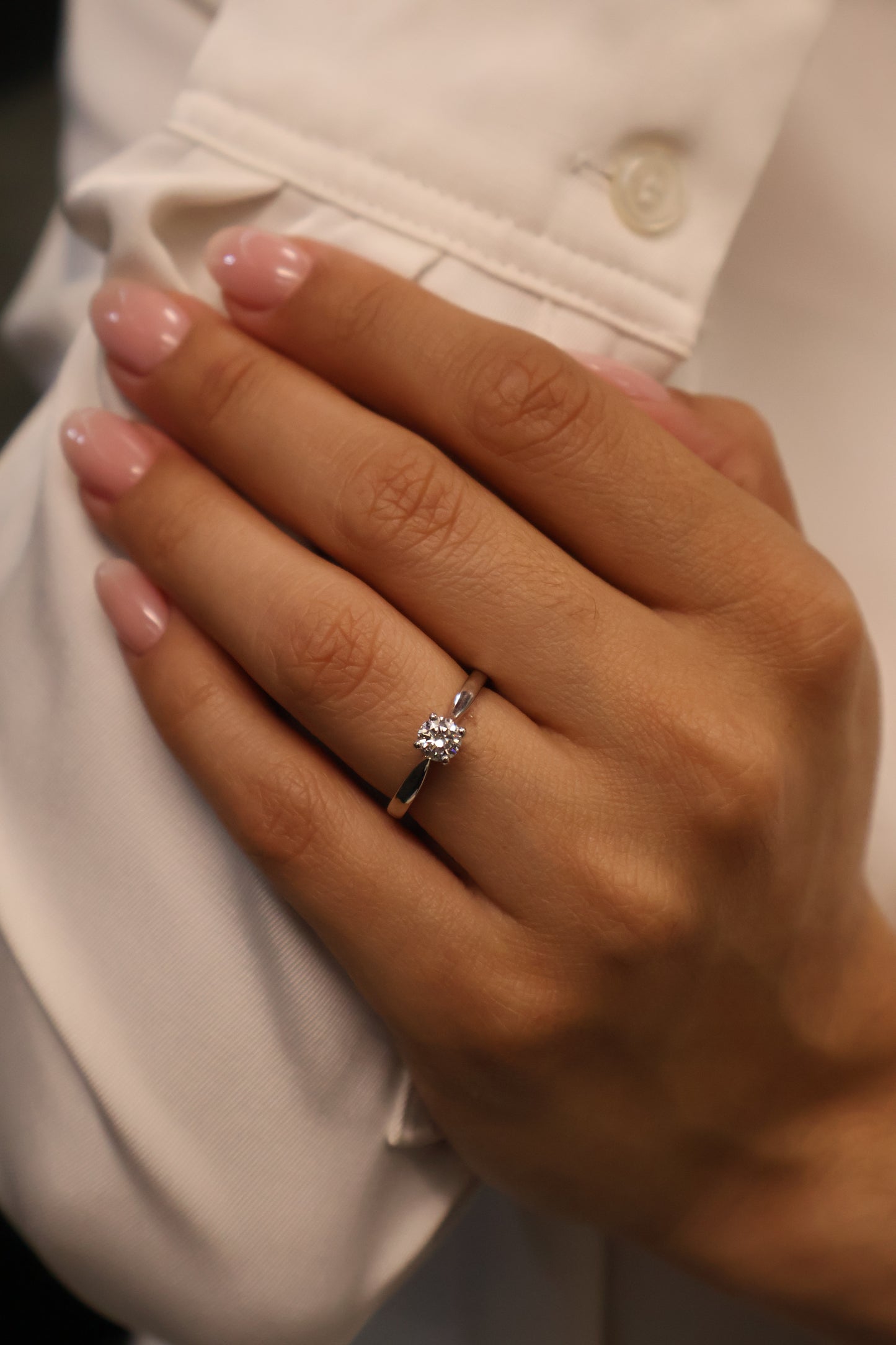 Anillo OF2235 en oro blanco 14k con diamante natural .40cts