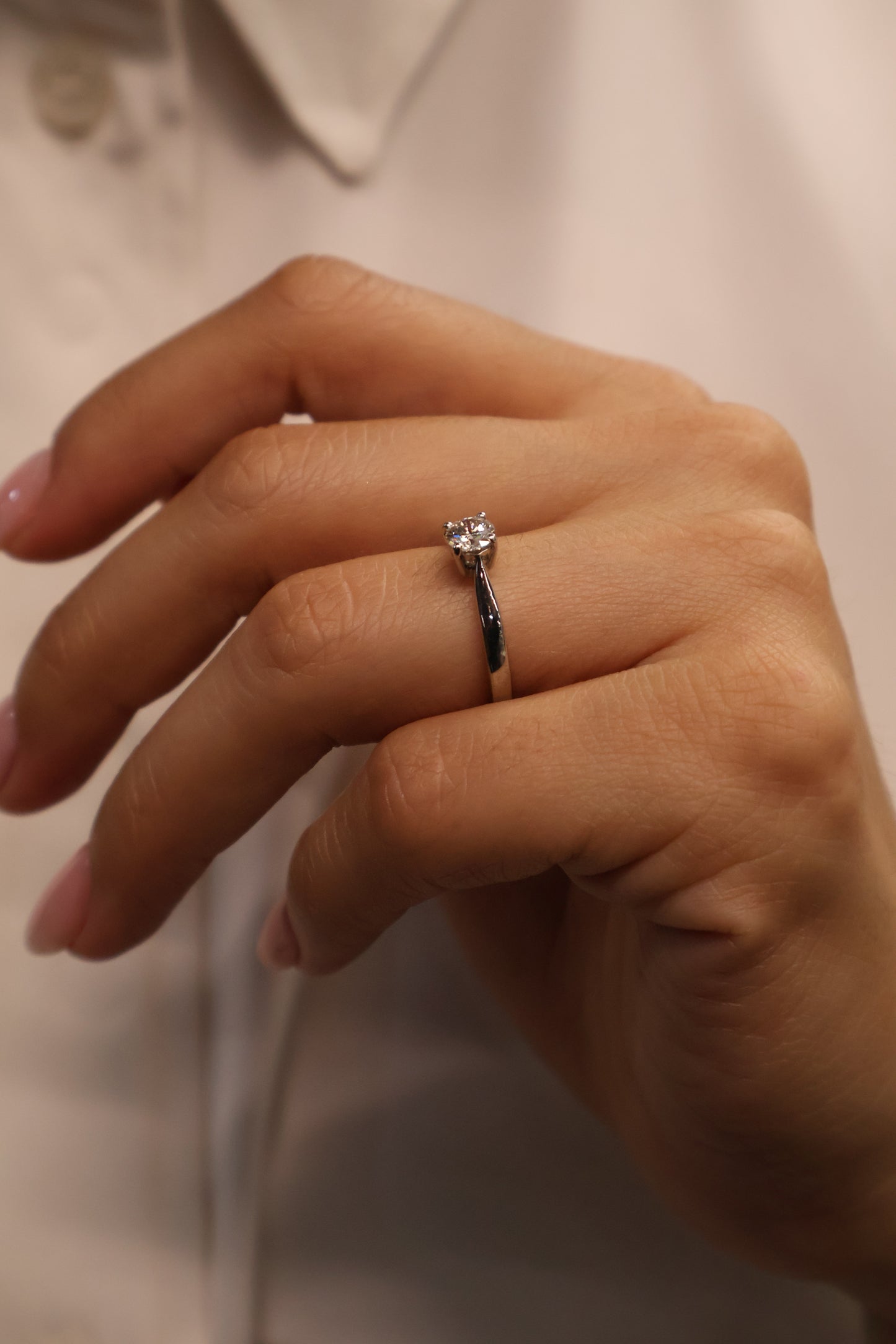 Anillo OF2235 en oro blanco 14k con diamante natural .40cts