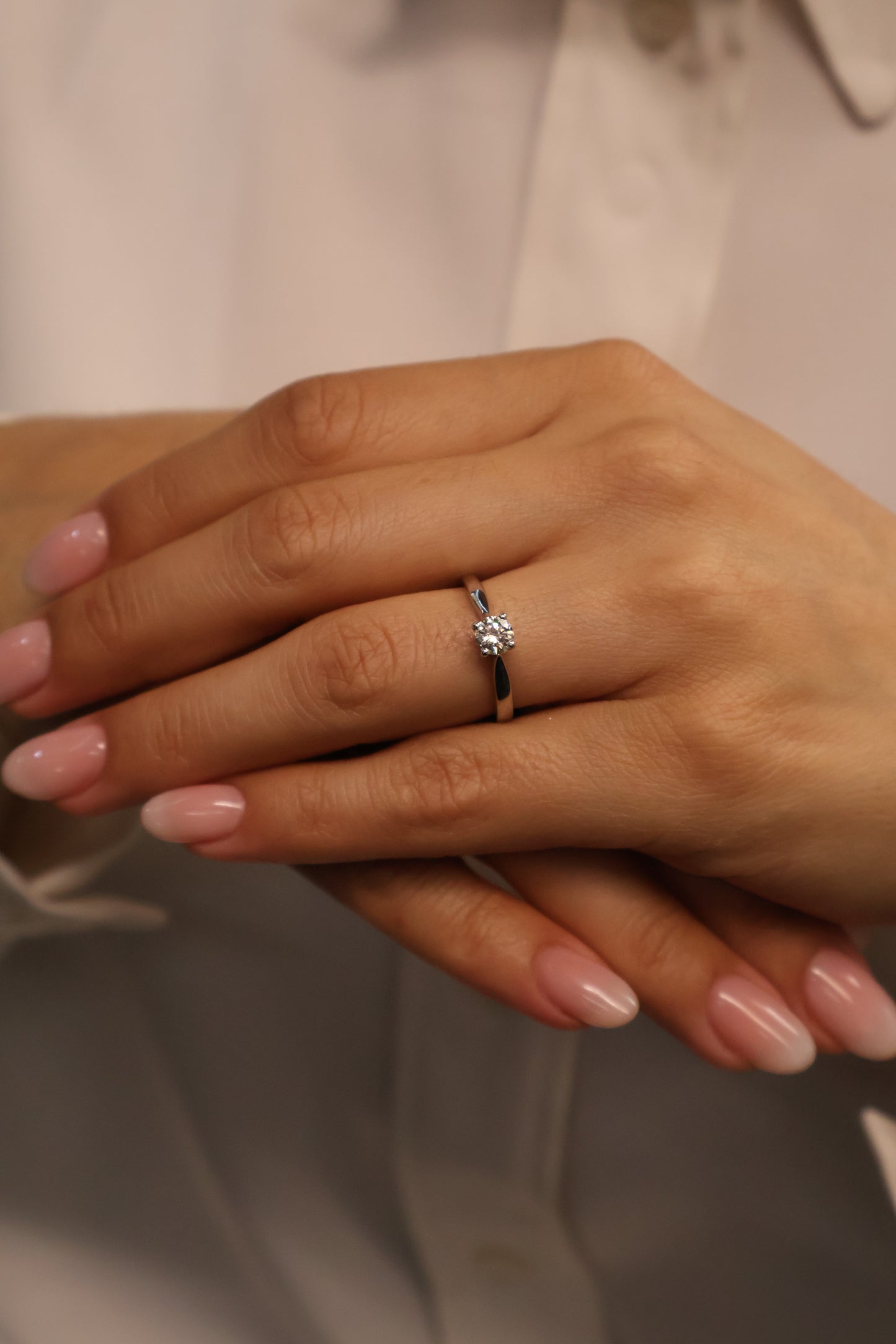 Anillo OF2235 en oro blanco 14k con diamante natural .40cts