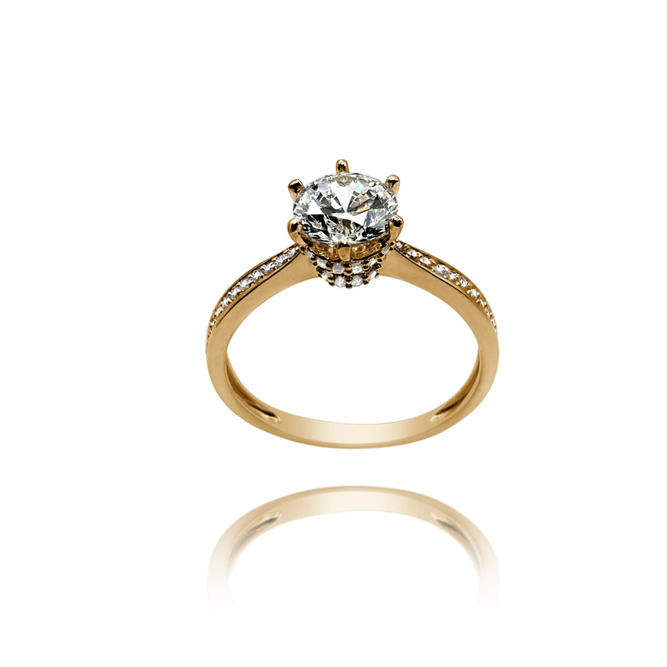 Anillo de compromiso en oro