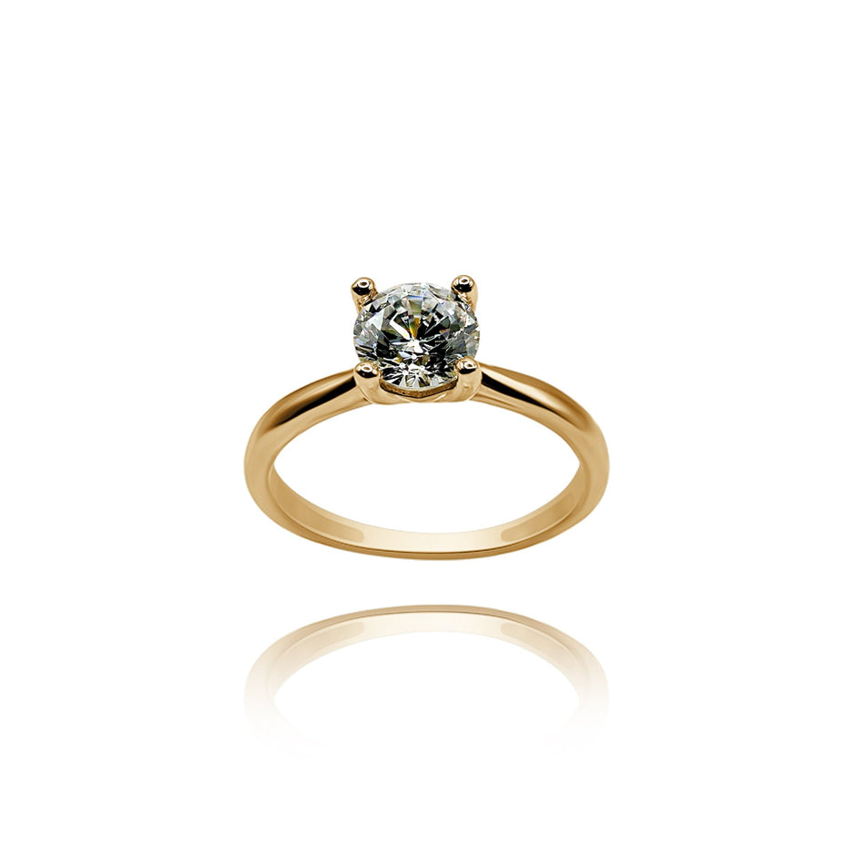 Anillo de compromiso en oro