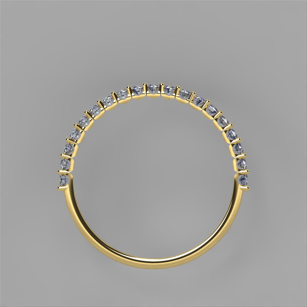 Media Churumbela Mindi en Oro con circonias 1.5mm