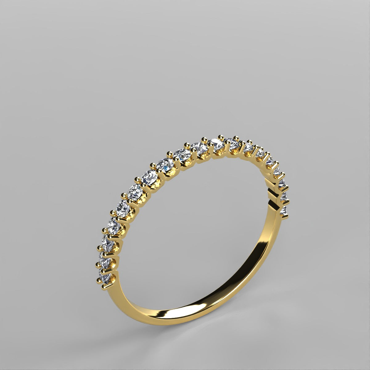Media Churumbela Mindi en oro con diamante natural 0.28 ct
