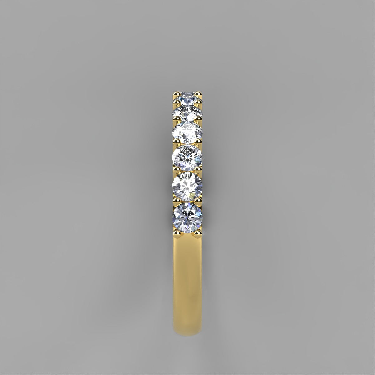 Media Churumbela Mindi en oro con circonias 2.5 mm