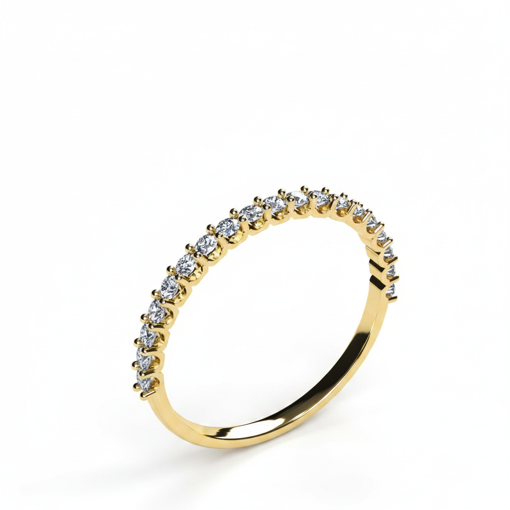 Media Churumbela Mindi en oro con diamante natural 0.28 ct