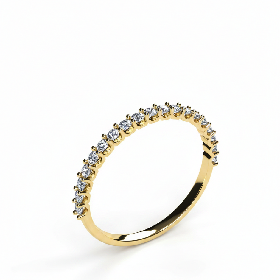 Media Churumbela Mindi en Oro con diamantes de laboratorio 0.28 ct