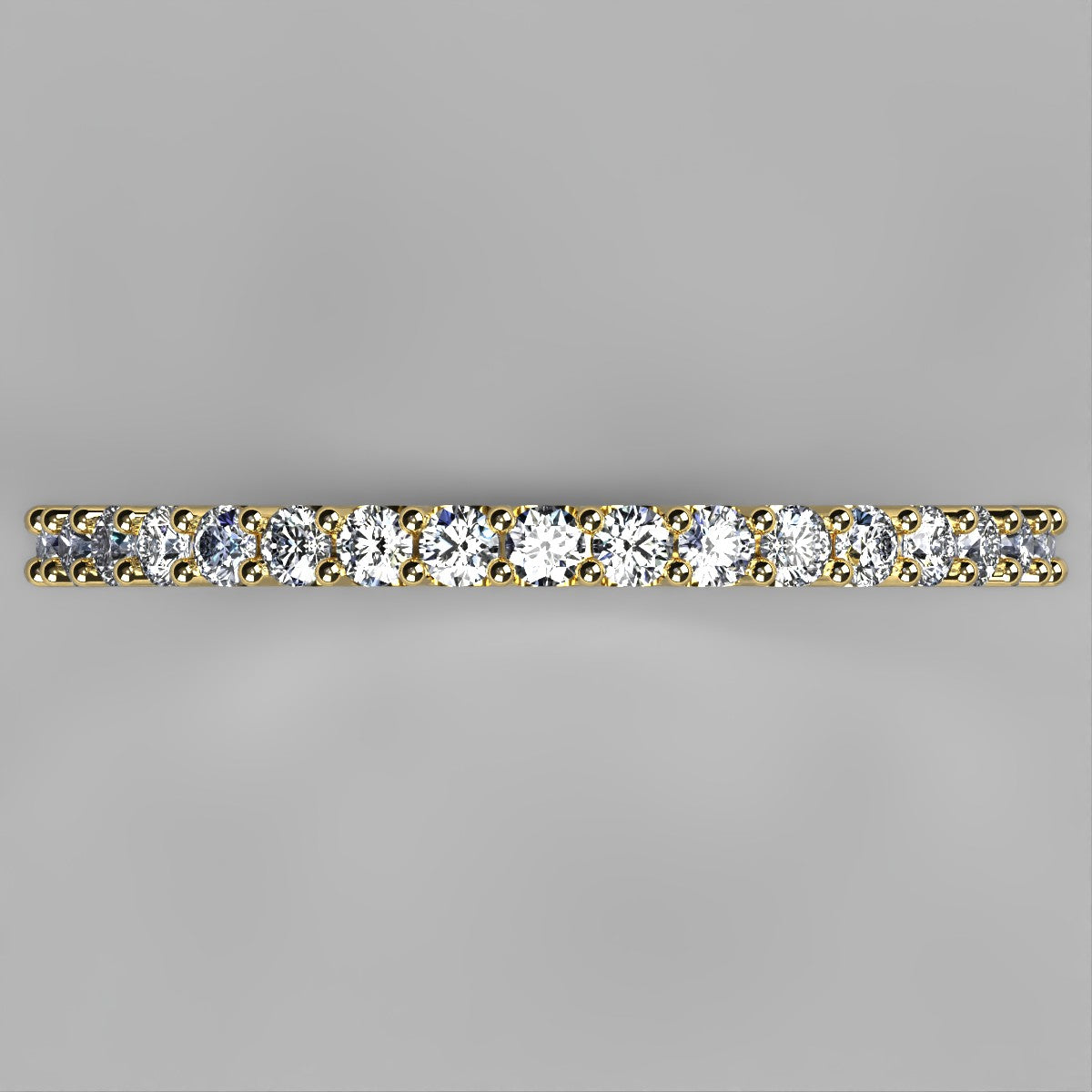 Media Churumbela Mindi en Oro con circonias 1.5mm