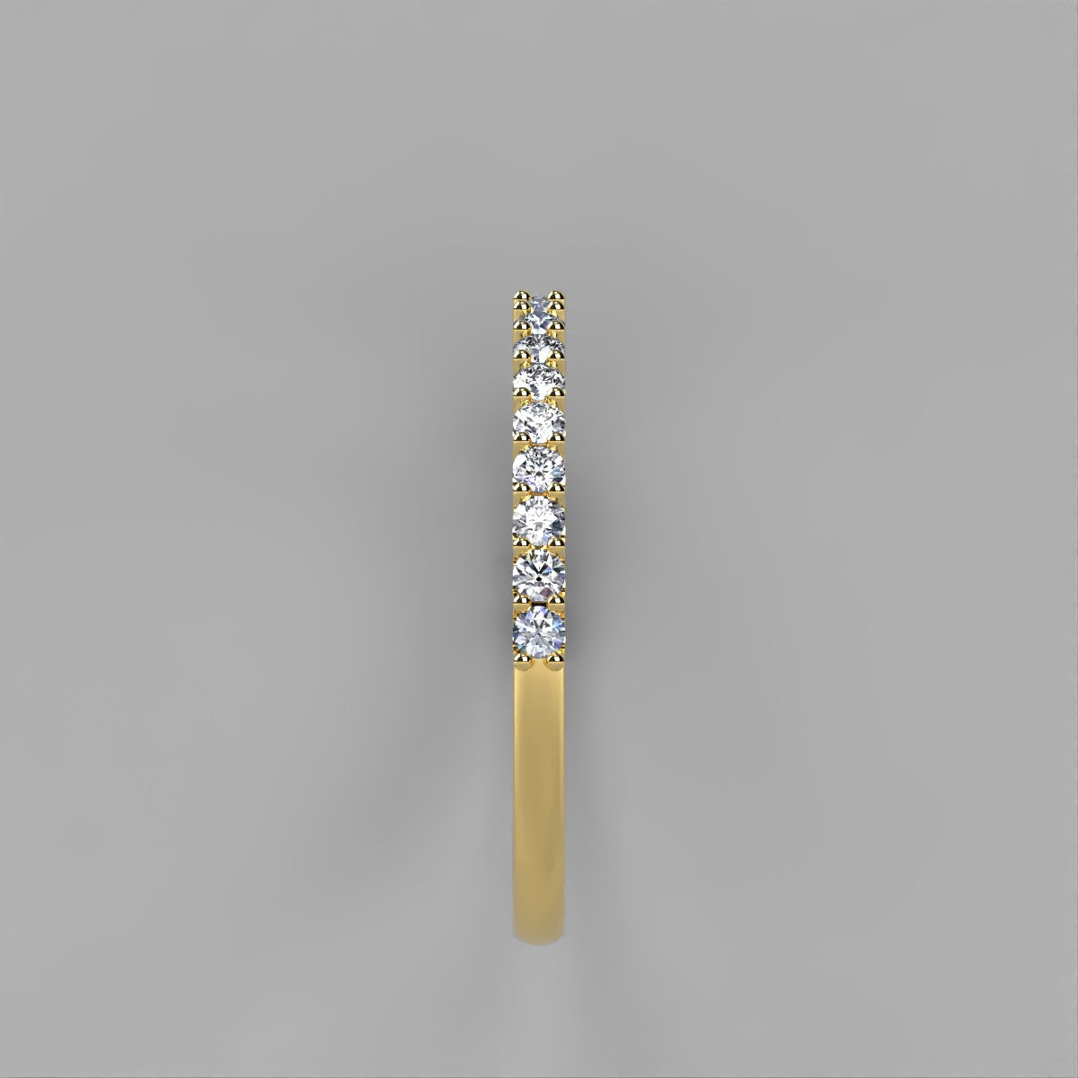 Media Churumbela Mindi en Oro con circonias 1.5mm