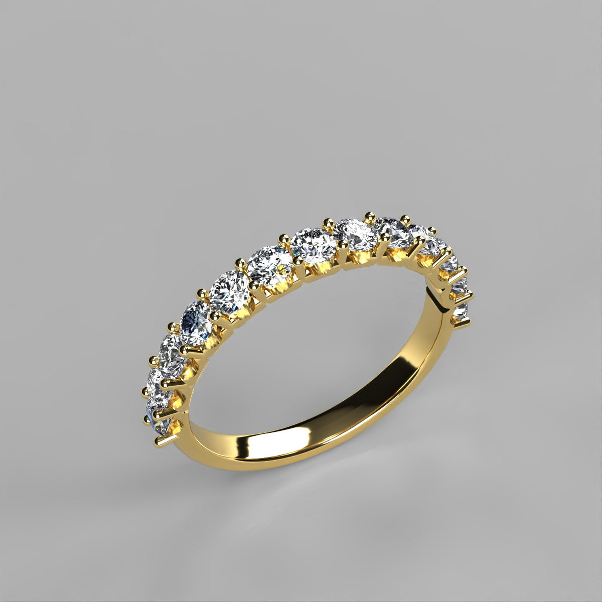 Media Churumbela Mindi en oro con diamante natural 0.78 ct