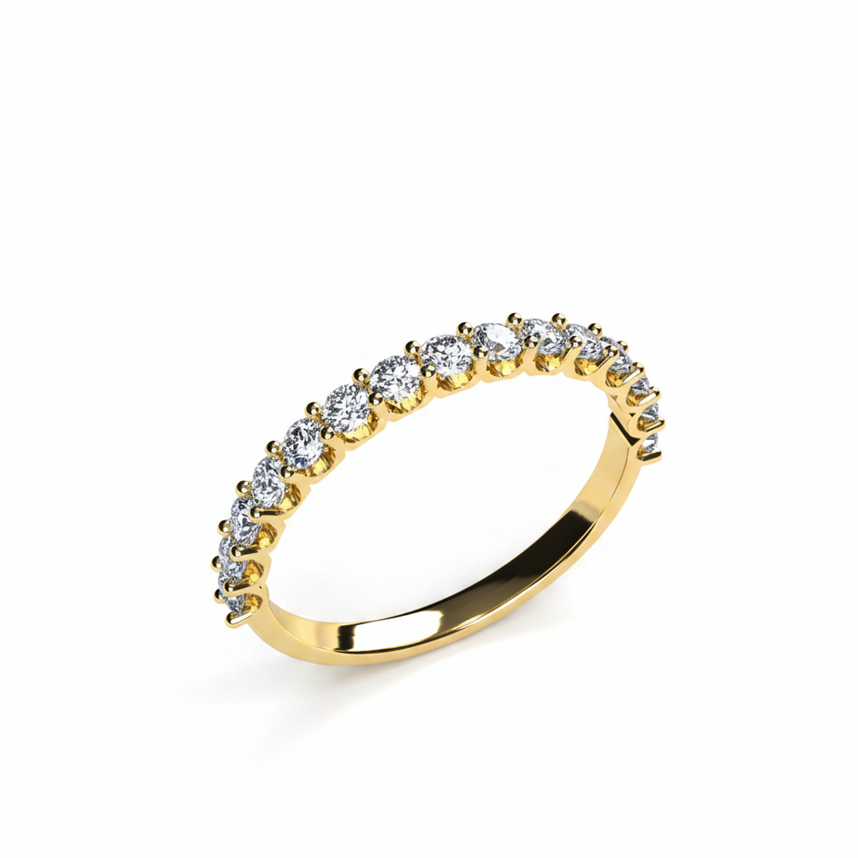Media Churumbela Mindi en oro con diamantes de laboratorio 0.45 ct
