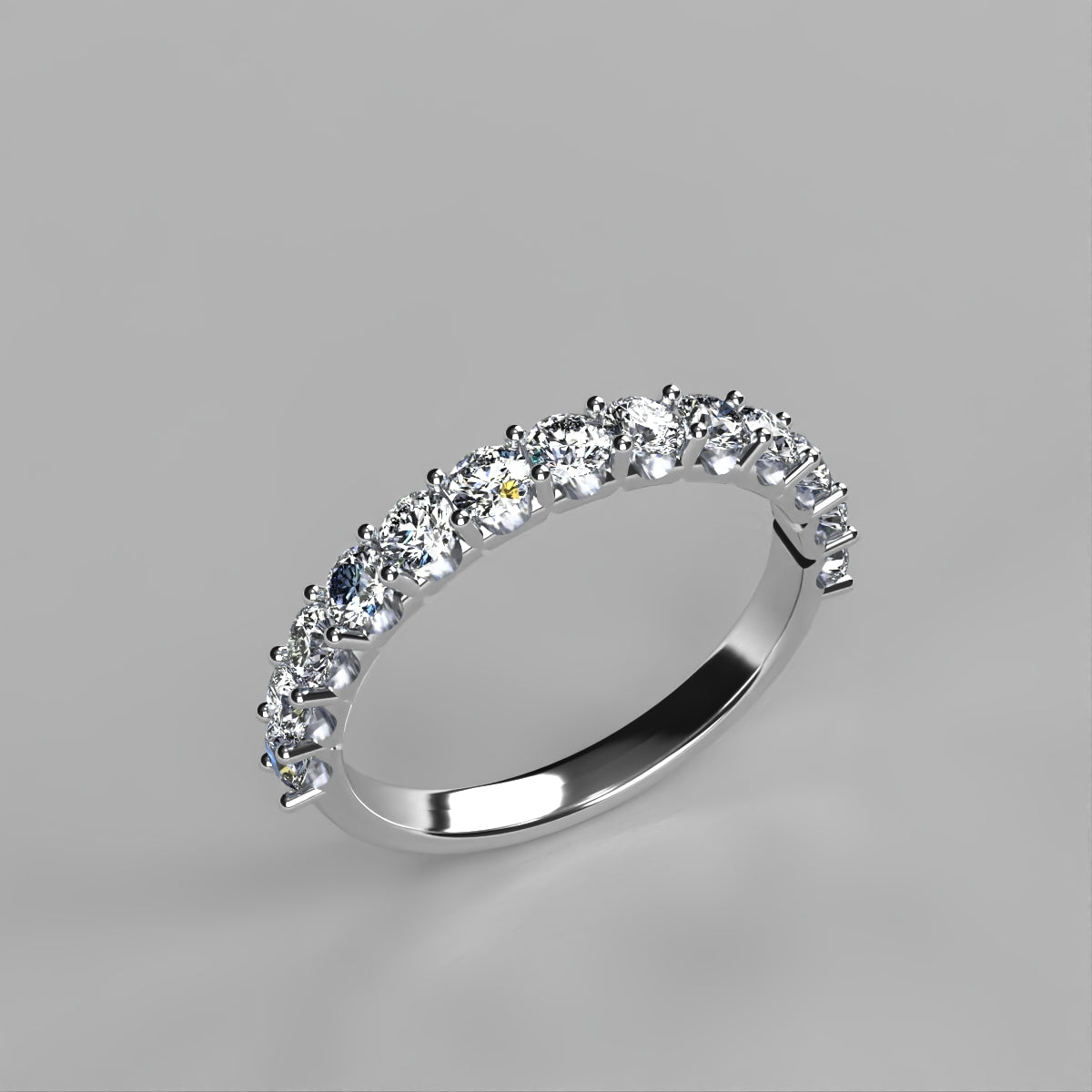 Media Churumbela Mindi en oro con diamante natural 0.78 ct