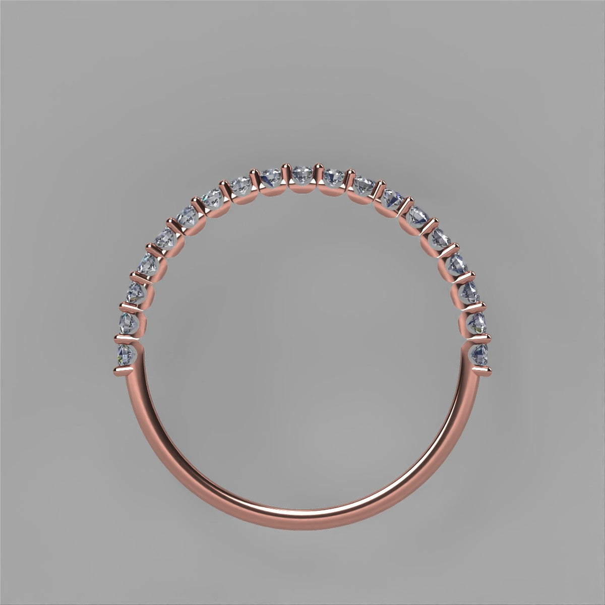Media Churumbela Mindi en Oro con circonias 1.5mm