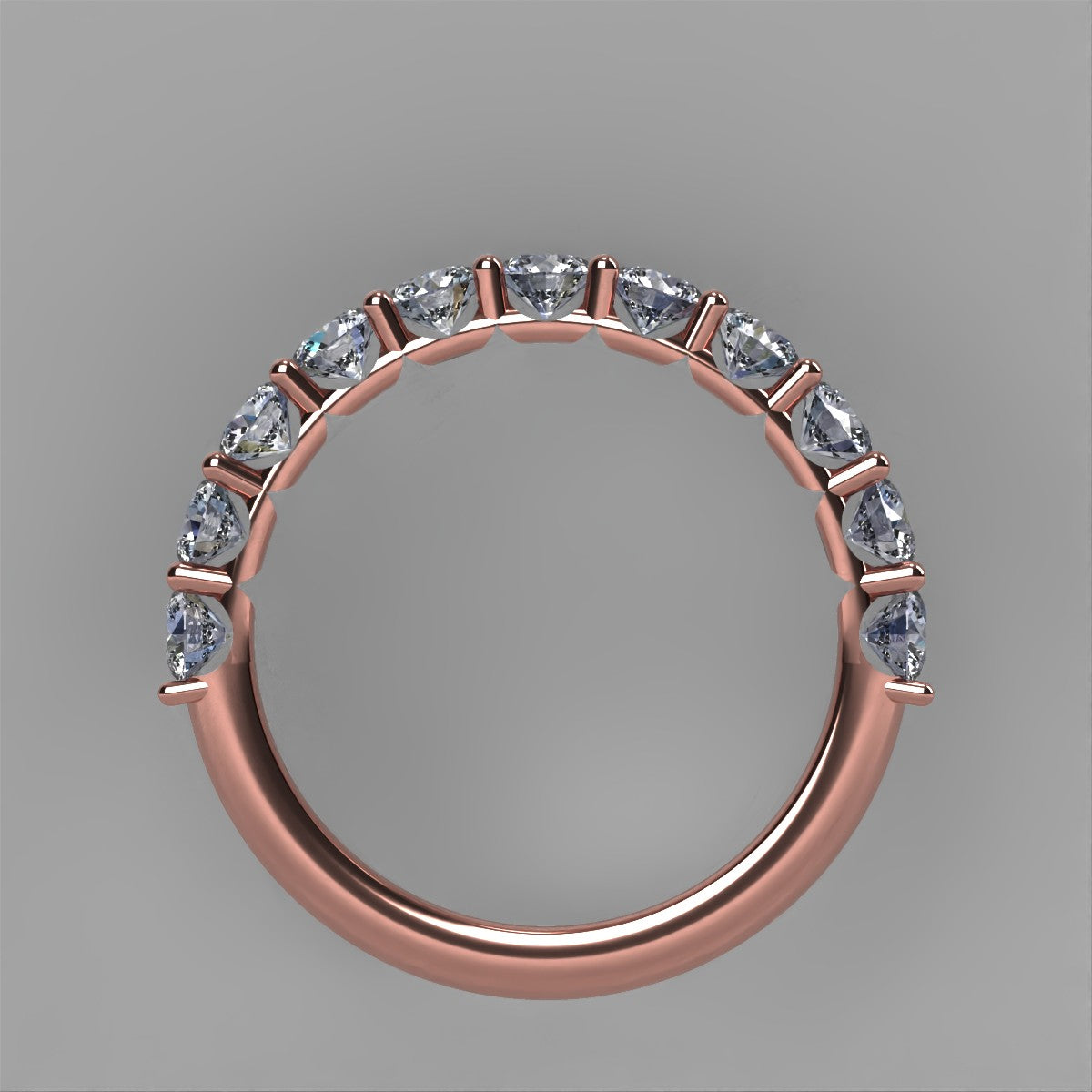 Media Churumbela Mindi en oro con circonias 3 mm