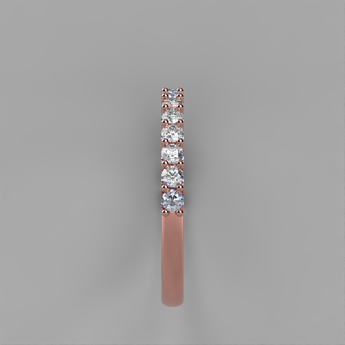 Media Churumbela Mindi en oro con circonias 2 mm