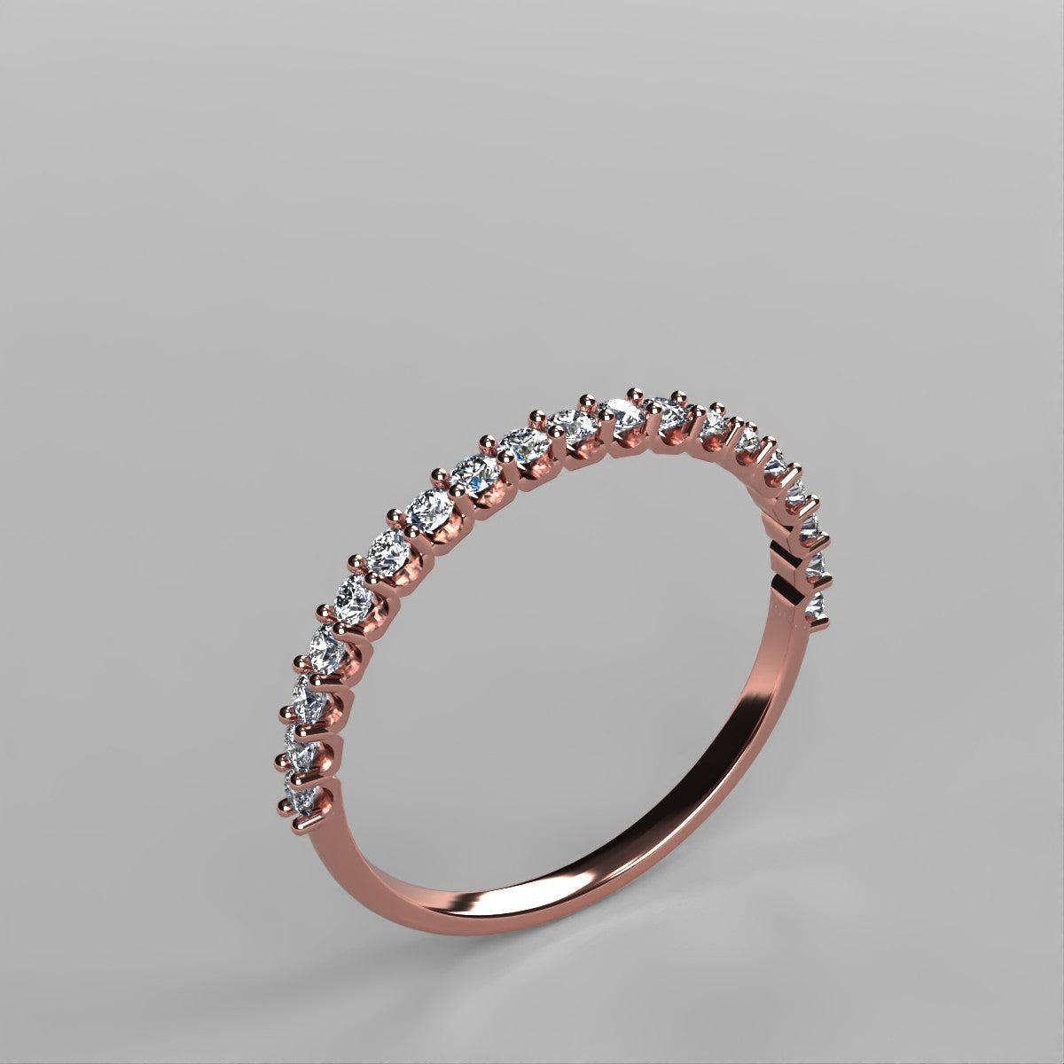 Media Churumbela Mindi en oro con diamante natural 0.28 ct