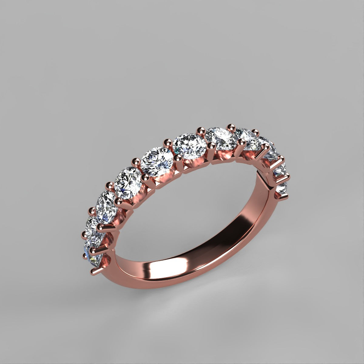 Media Churumbela Mindi en oro con diamante natural 1.10 ct