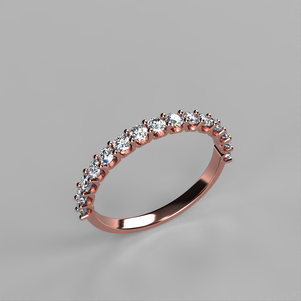 Media Churumbela Mindi en oro con diamante natural 0.45 ct