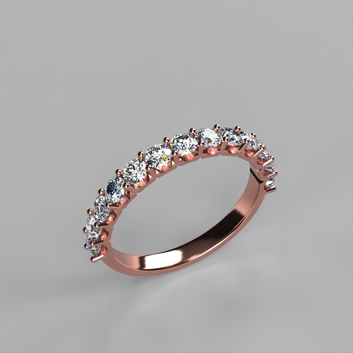 Media Churumbela Mindi en oro con diamante natural 0.78 ct