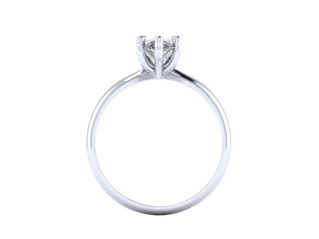 Anillo Emily en oro corte pera 6 uñas