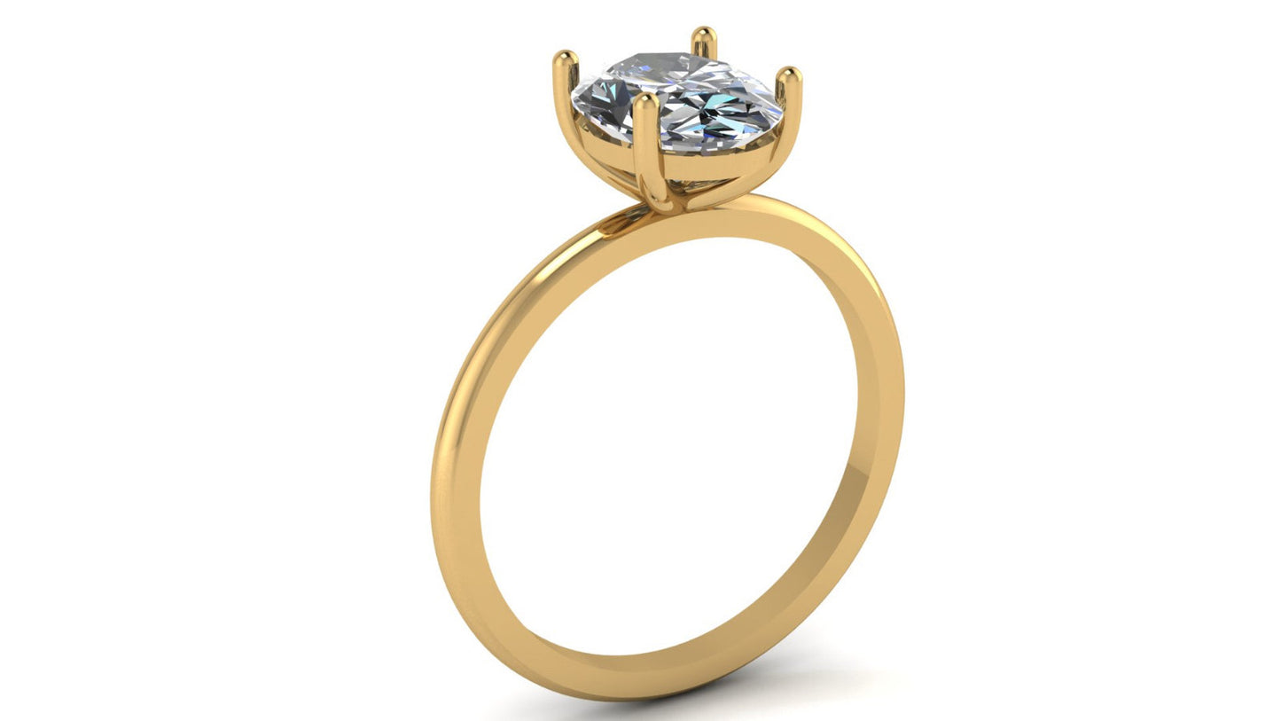 Anillo de compromiso en oro