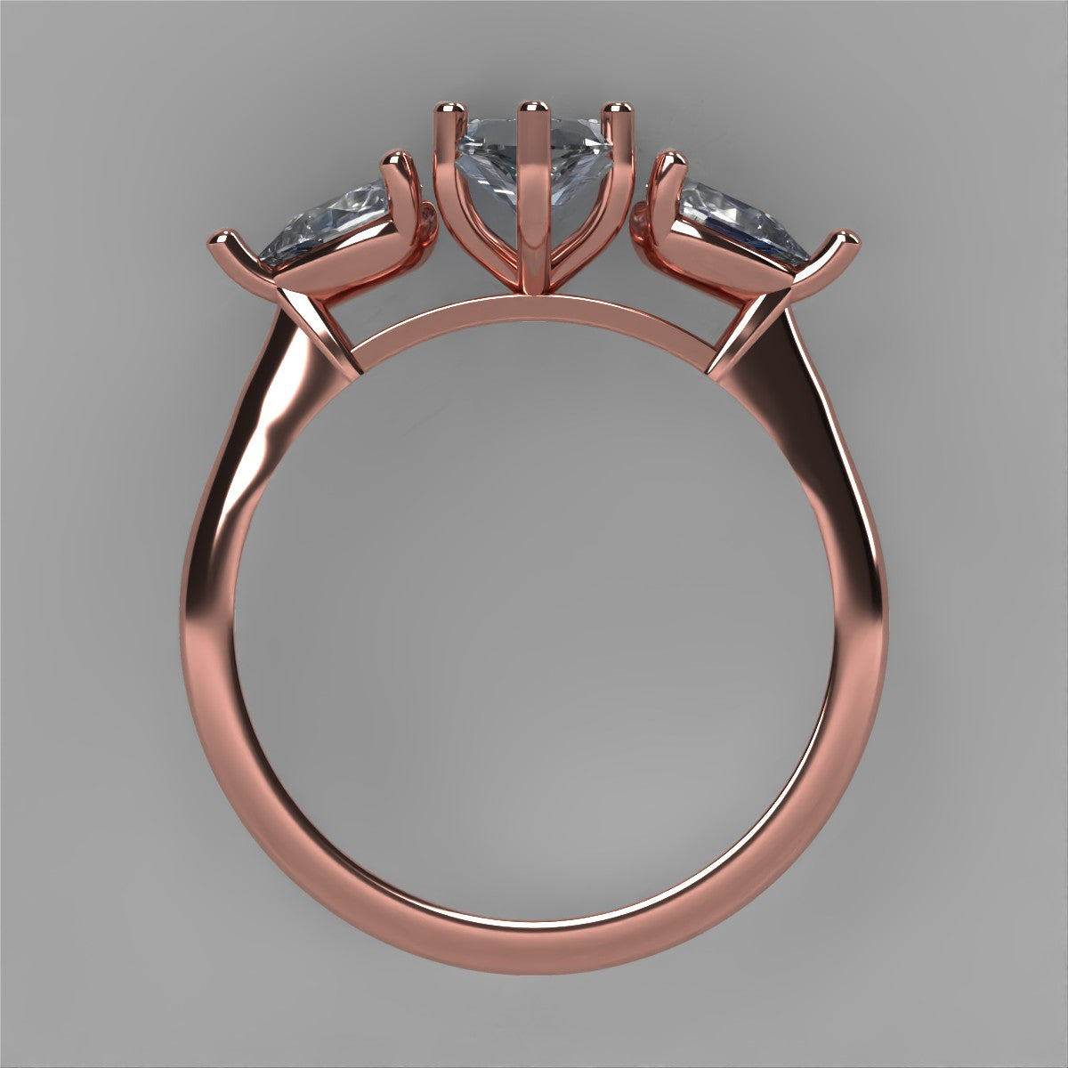 Anillo Osiris en oro con circonia corte Marquise