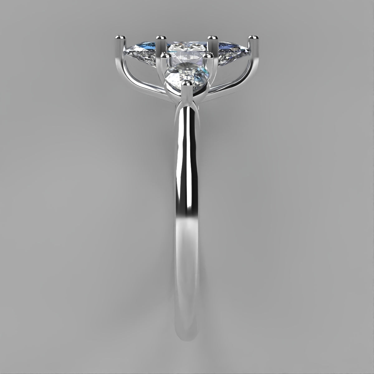 Anillo Osiris en oro con circonia corte Marquise