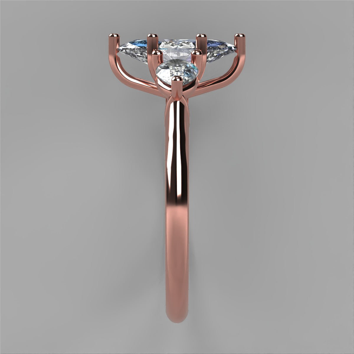 Anillo Osiris en oro con circonia corte Marquise