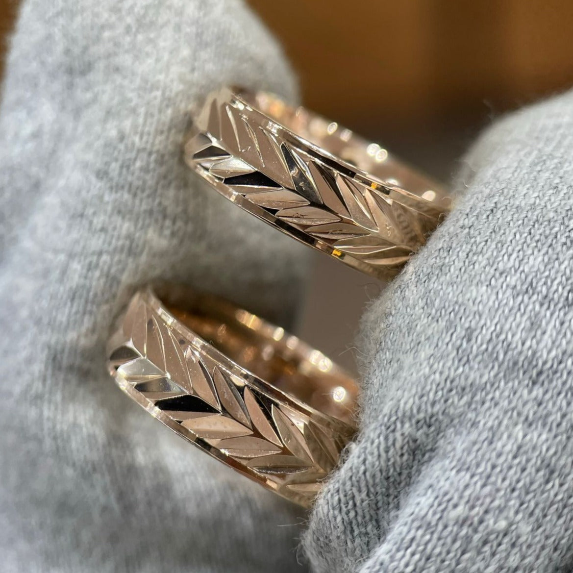 Par de argollas Grecia en oro 5mm