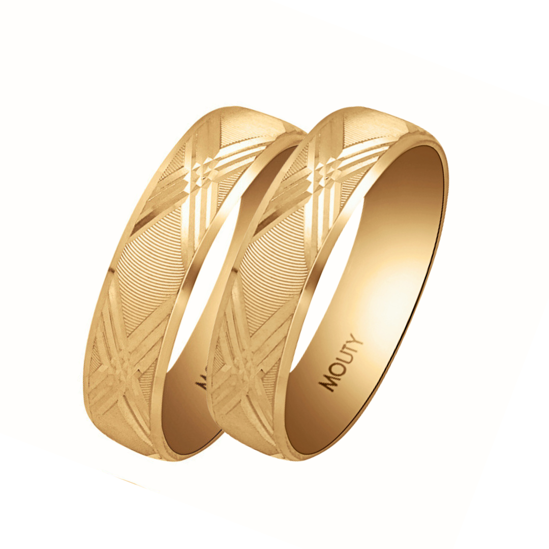 Par de argollas Amir en oro 5mm