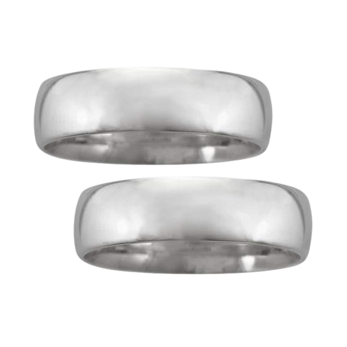 Par de argollas lisas en oro 6mm
